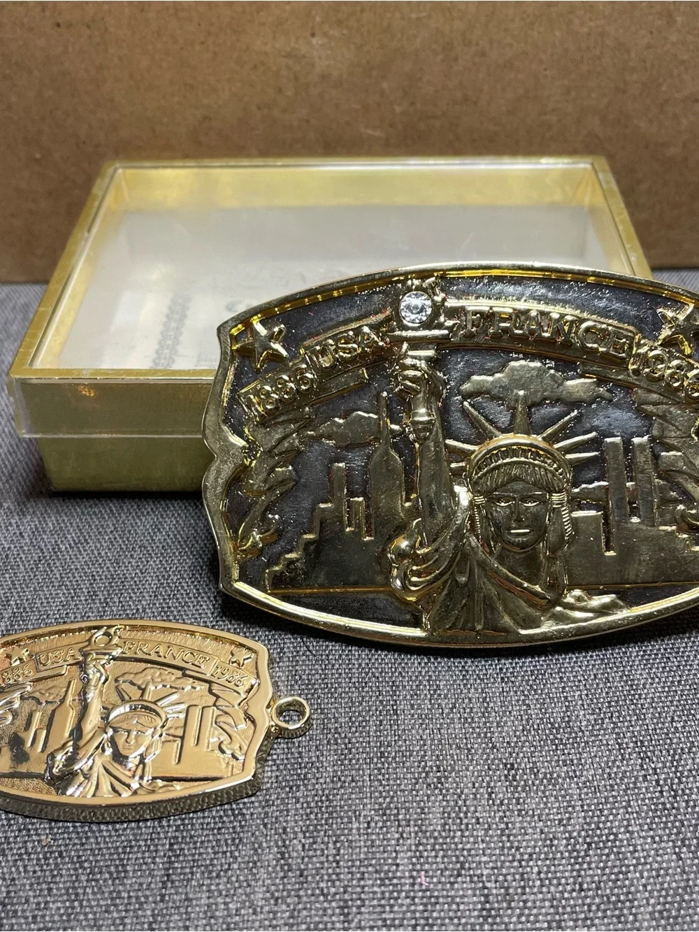 Gold Statue of Liberty Belt Buckle
